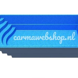 Polyester Zwembad Ibiza Ronde trap over hele breedte 710x330x150