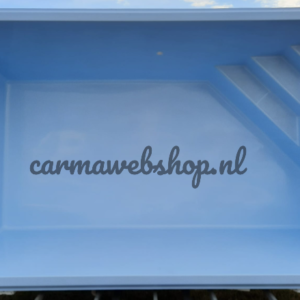 Polyester Zwembad Barcelona Hoek trap met lounge bank 700x300x150