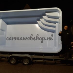 Polyester zwembad Valencia Hoektrap 520x300x150