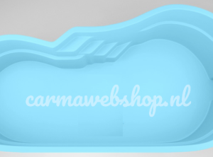 Polyester Zwembad Braga nier vorm zonder lounge 640x320x120/160