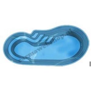 Polyester Zwembad  Porto Nier vorm met lounge 800x350x120/160