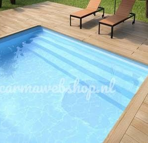 Gewapende zwembad folie lichtblauw 1,65 X 25 m